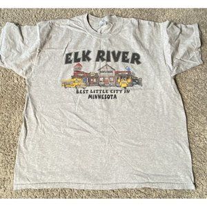 Rare Vintage T-Shirt Size 2X Short Sleeve Elk River Minnesota Single Stitch Top